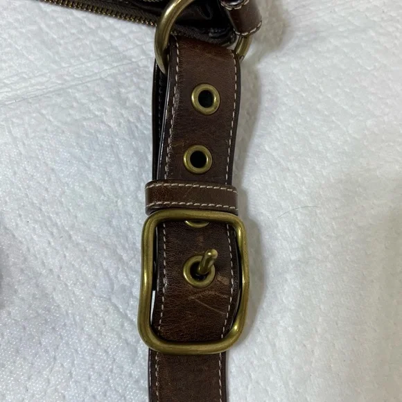 Coach Brown Signature Crossbody Shoulder Bag with Leather Trim Brown F061-10402 - Picture 8 of 10